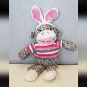 Dan dee sock monkey with rabbit ears